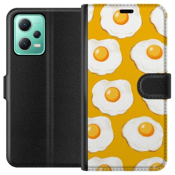 Plånboksfodral till Xiaomi Redmi Note 12 med Stekt ägg motiv