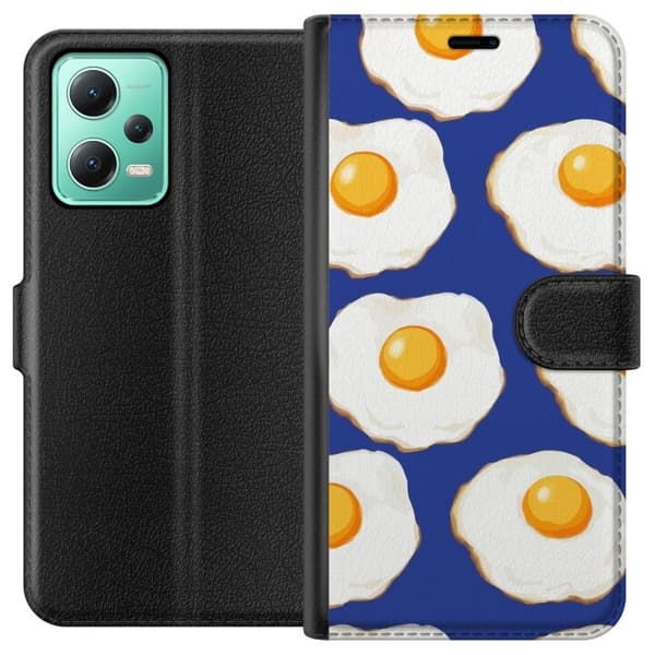 Plånboksfodral till Xiaomi Redmi Note 12 med Stekta ägg motiv