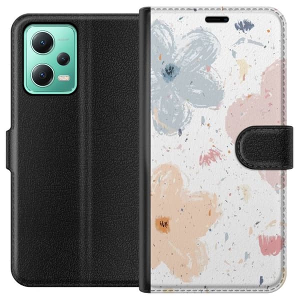 Tegnebogsetui til Xiaomi Redmi Note 12 med Blomster motiv