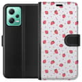 Miniatyrbillede 2 af 4: Tegnebogsetui til Xiaomi Redmi Note 12 med Jordbær motiv