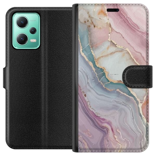 Tegnebogsetui til Xiaomi Redmi Note 12 med Marmor motiv