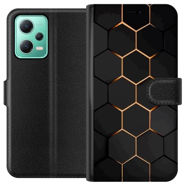 Tegnebogsetui til Xiaomi Redmi Note 12 med Luksuriøst Mønster motiv