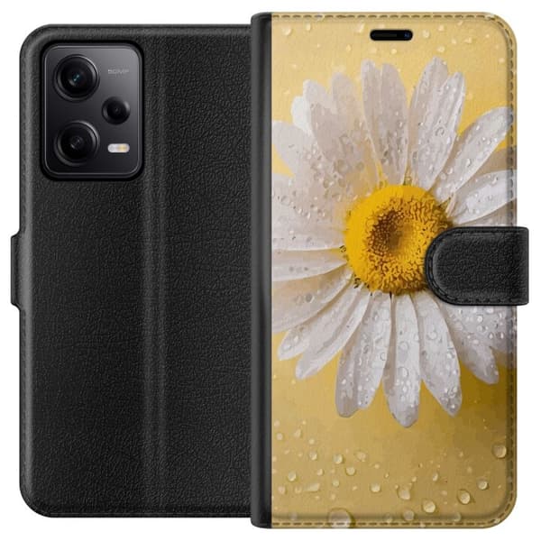 Tegnebogsetui til Xiaomi Redmi Note 12 Pro med Porcelænsblomst motiv
