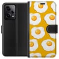 Miniatyrbillede 1 af 4: Tegnebogsetui til Xiaomi Redmi Note 12 Pro med Stegt æg motiv