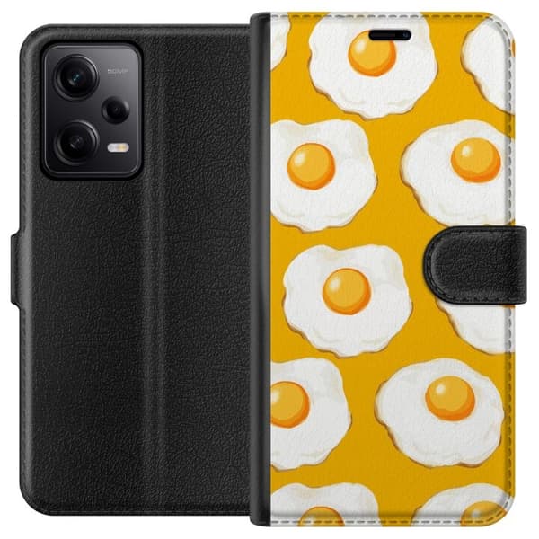 Tegnebogsetui til Xiaomi Redmi Note 12 Pro med Stegt æg motiv