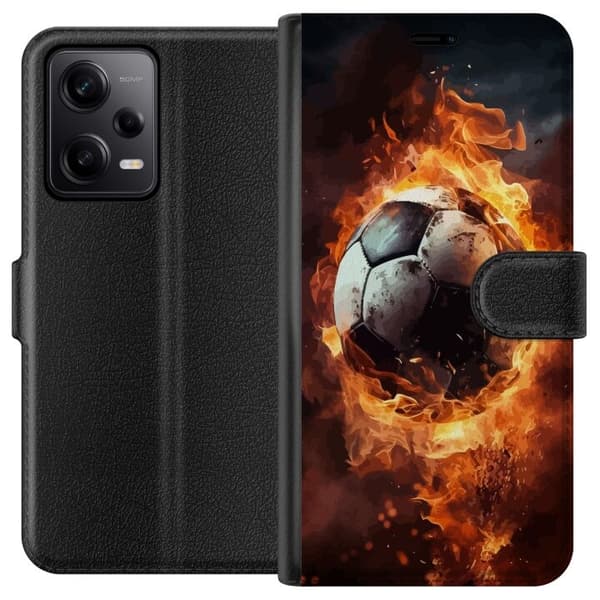 Plånboksfodral till Xiaomi Redmi Note 12 Pro med Fotboll motiv