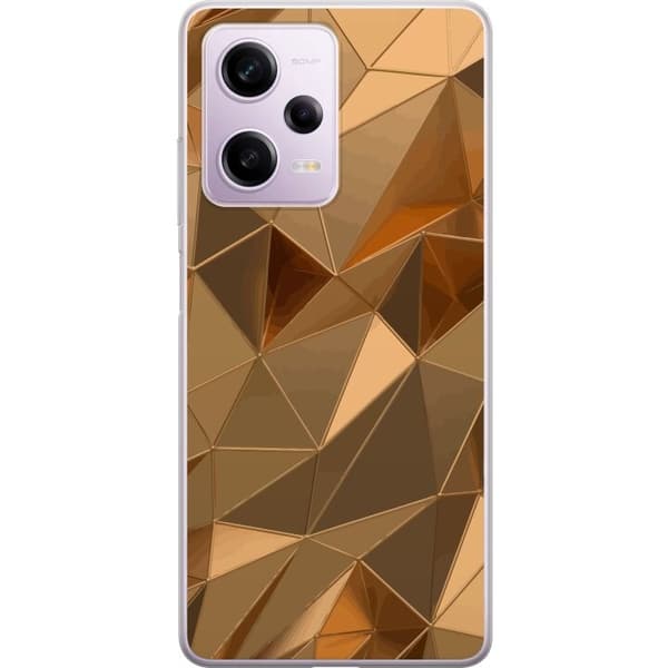 Mobilskal till Xiaomi Redmi Note 12 Pro med 3D Guld motiv
