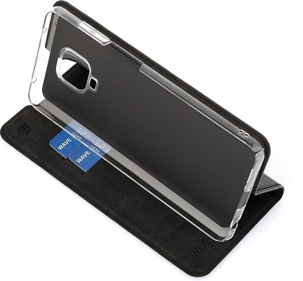 Wave BookCase -suojakotelo, Xiaomi Redmi Note 9 Pro, musta