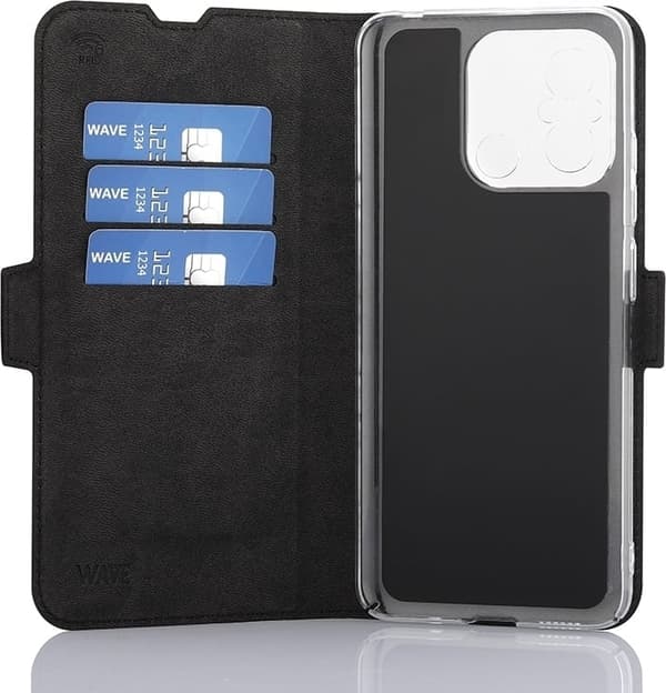 Wave BookCase beskyttelsesetui, Xiaomi Redmi 12C, sort