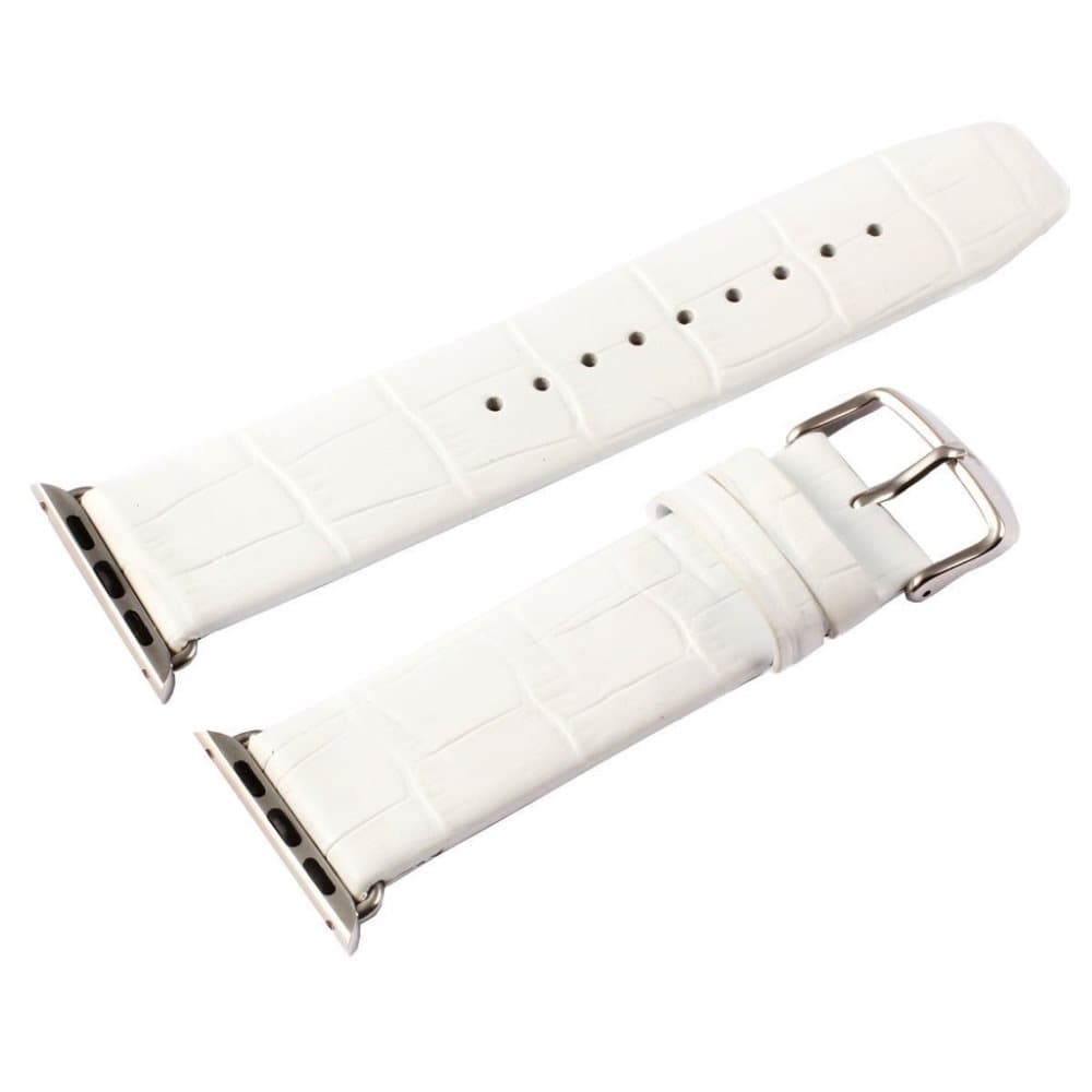 Kakapi för Apple Watch 38mm krokodil textur äkta läder inkl. fästen