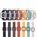 Pikkukuva 1 / 11: Modern Silver Buckle Läderarmband till Apple Watch 42mm