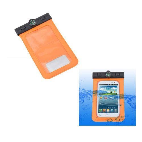 Vandtæt Smartphone Kompas Armbånd L (Orange)