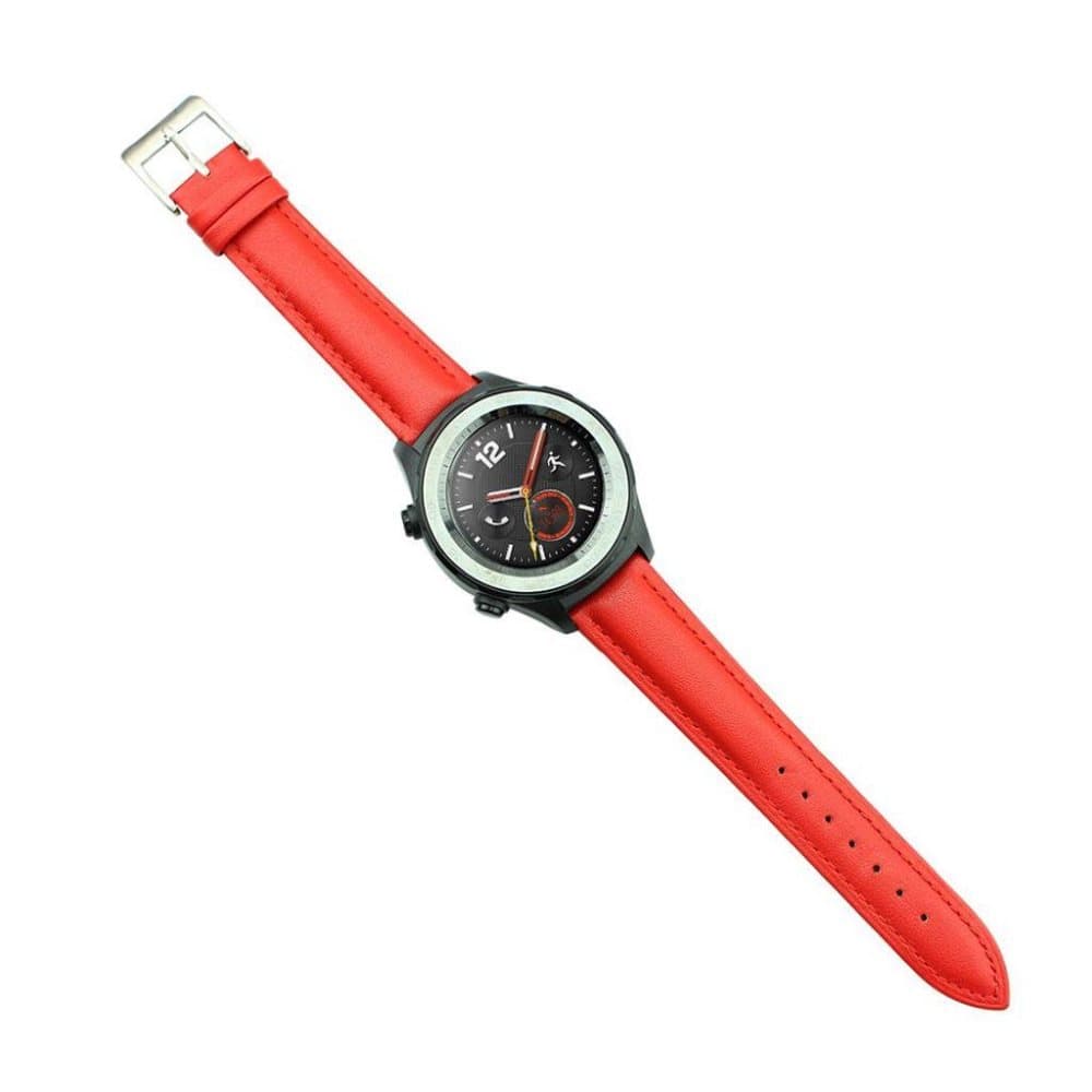 Huawei Watch 2 Smart erstatningsrem i ægte læder - Rød