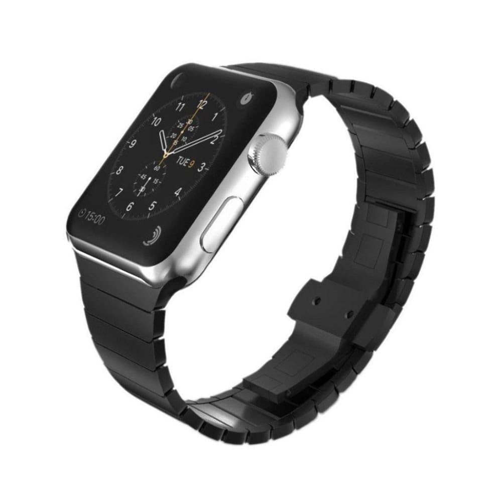 Apple Watch 42mm rem med sommerfugl lukning - Sort