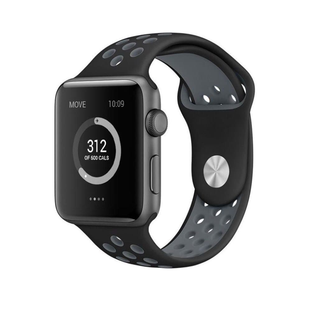 Apple Watch 38mm rem med åndehuller - Grå