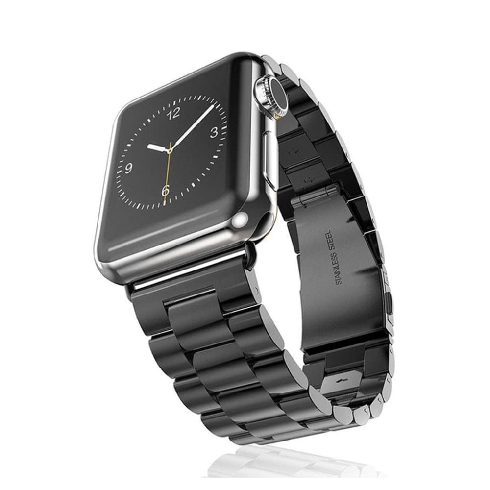 XINCUCO Apple Watch 38mm urrem i rustfri stål - Sort