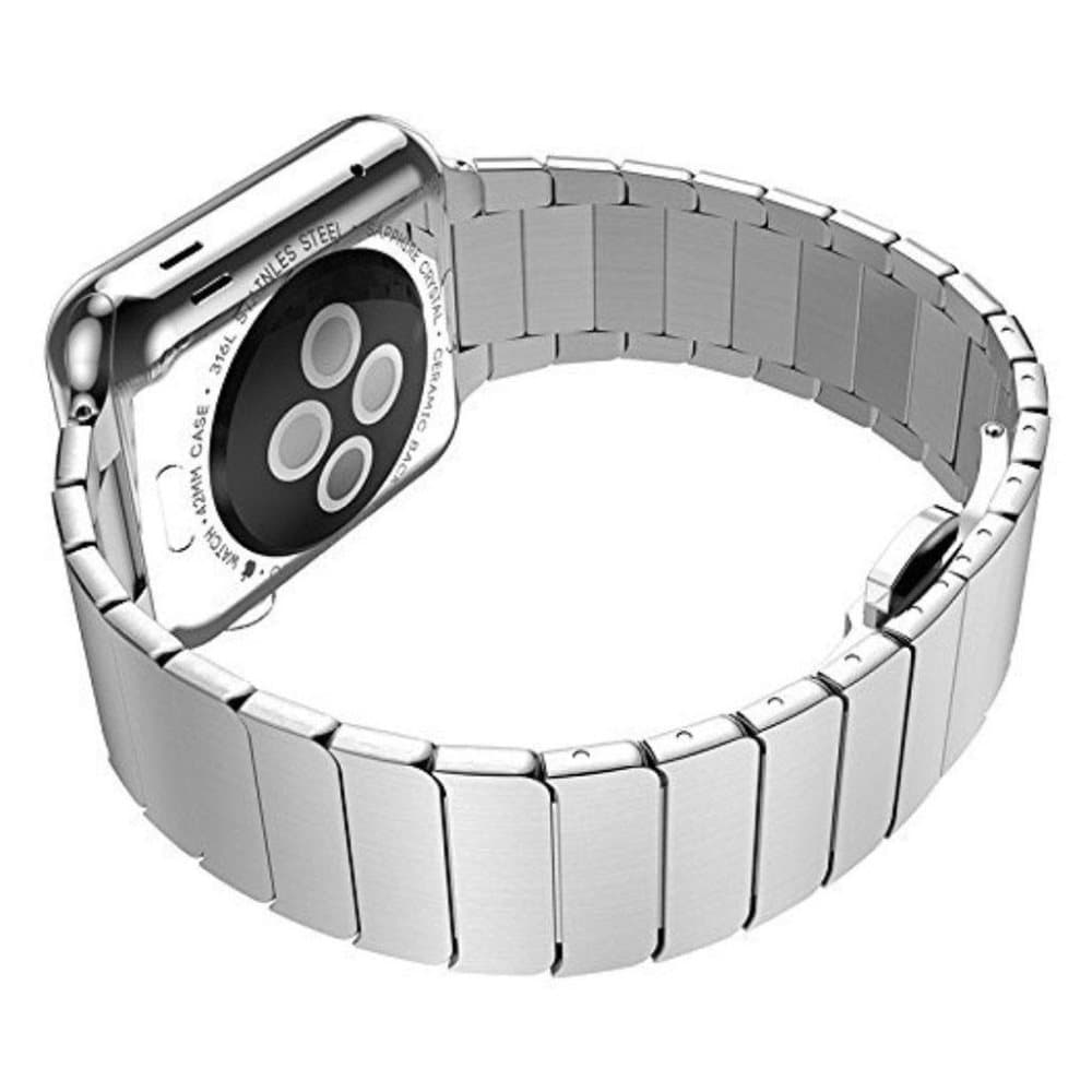 Apple Watch 38mm urrem med sommerfugle lås - Sølv farvet
