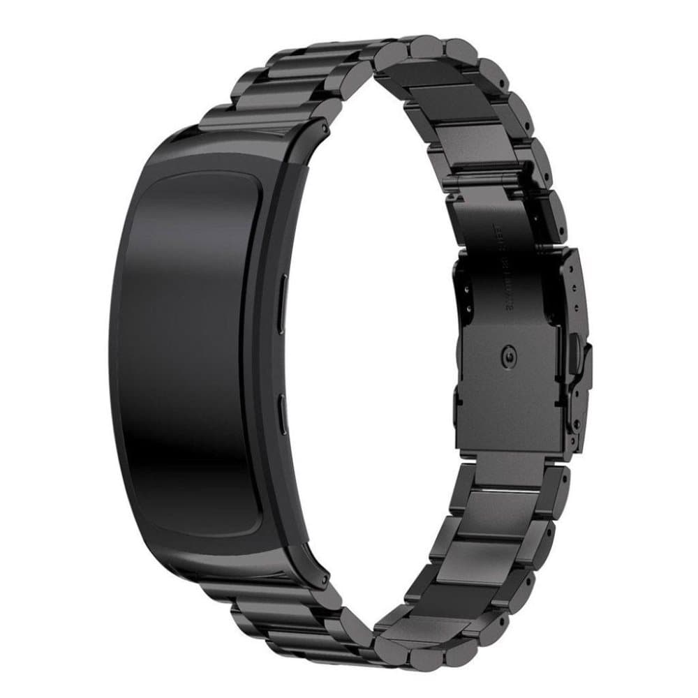 Samsung Gear Fit2 urrem i rustfri stål - Sort