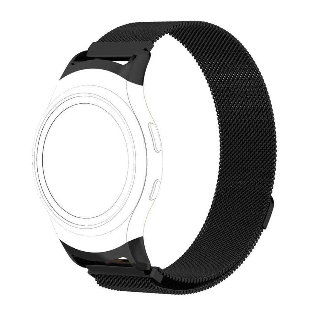 Samsung Gear Fit2 Magnetisk milanese urrem - Sort