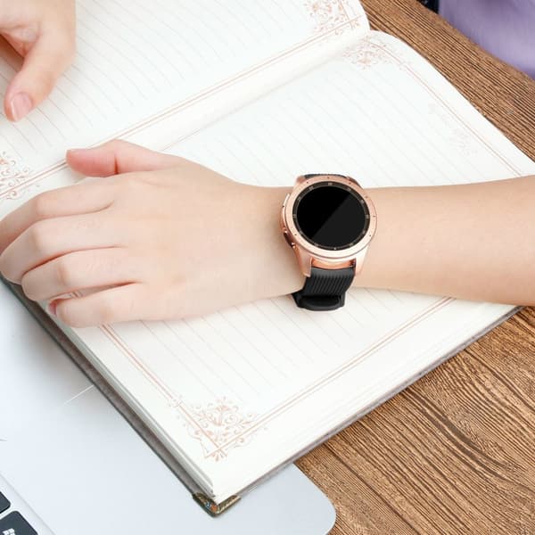 INF Klokkerem til Samsung Galaxy Watch 42 mm i  silikon (S) Sort