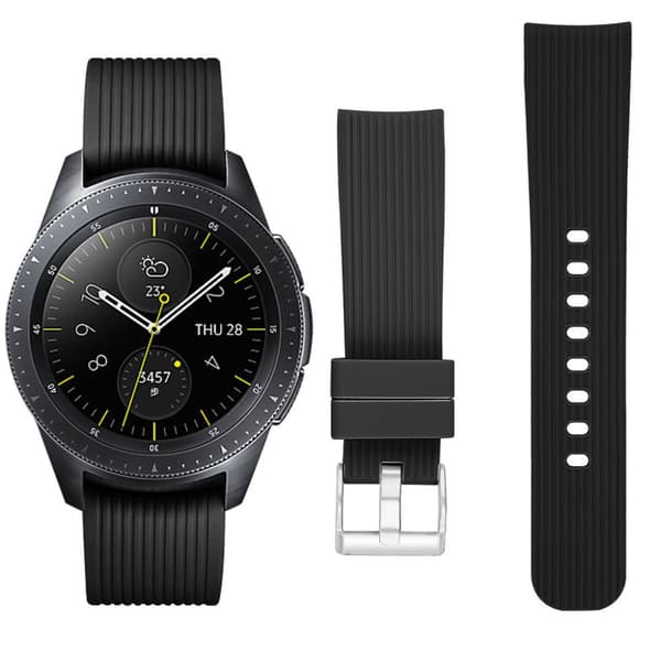 INF Klokkerem til Samsung Galaxy Watch 42 mm i silikon (S) Sort