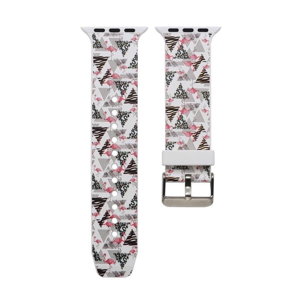 Silicone Watchband for Apple Watch 4 44mm, Series 3 / 2 / 1 42mm - Flamingo
