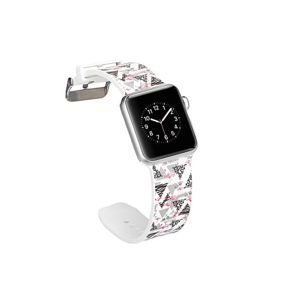 Silicone Watchband for Apple Watch 4 44mm, Series 3 / 2 / 1 42mm - Flamingo