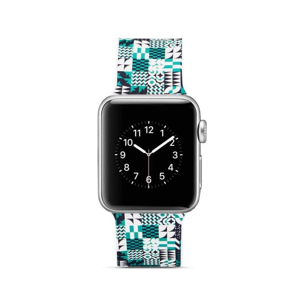 Silicone klockrem för Apple Watch 4 44mm, 3/2/1 42mm - Geometric