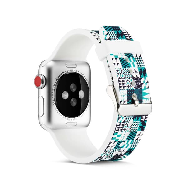 Silicone klockrem för Apple Watch 4 44mm, 3/2/1 42mm - Geometric