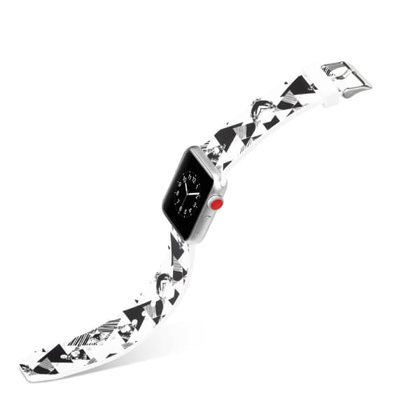 Silicone Watchband for Apple Watch 4 40mm, Series 3 / 2 / 1 38mm - Triangle Patt