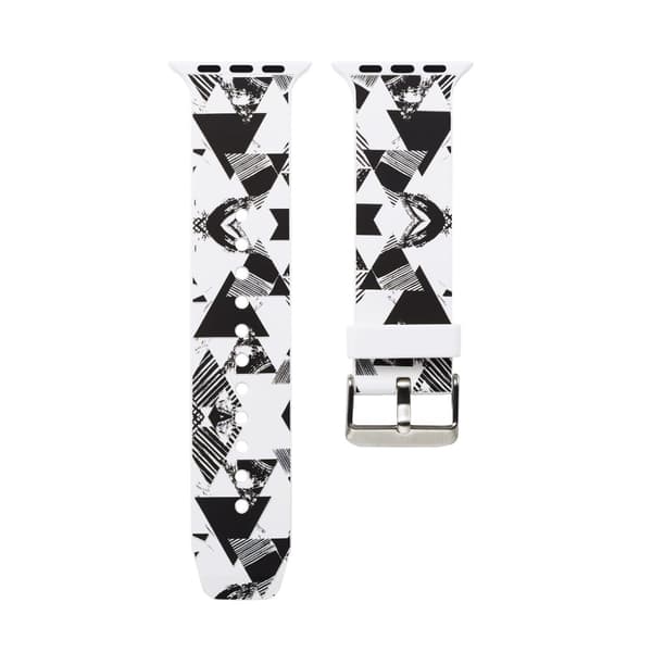 Silicone Watchband for Apple Watch 4 40mm, Series 3 / 2 / 1 38mm - Triangle Patt