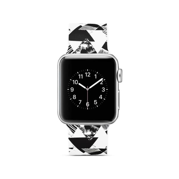 Silicone Watchband for Apple Watch 4 40mm, Series 3 / 2 / 1 38mm - Triangle Patt
