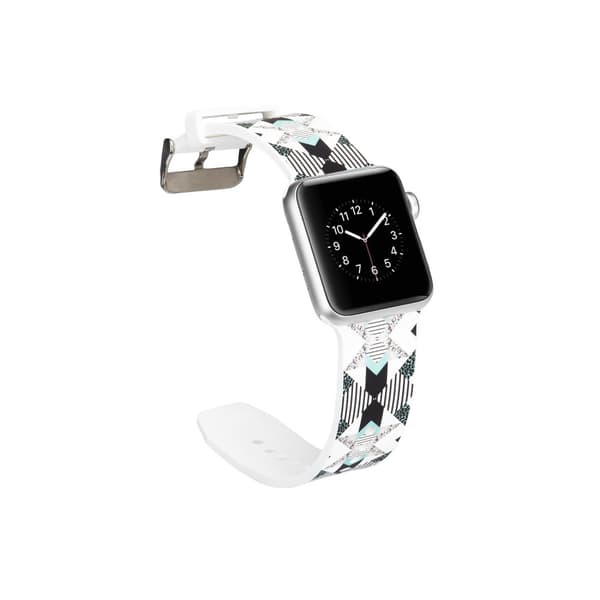 Silicone Watchband for Apple Watch 4 40mm, Series 3 / 2 / 1 38mm - Vertical Stri