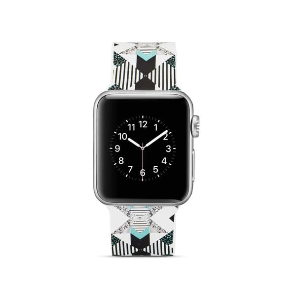 Silicone Watchband for Apple Watch 4 40mm, Series 3 / 2 / 1 38mm - Vertical Stri