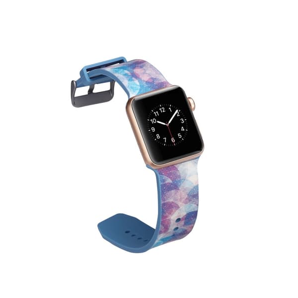 Silicone Watchband for Apple Watch 4 40mm, Series 3 / 2 / 1 38mm - Colorful Circ