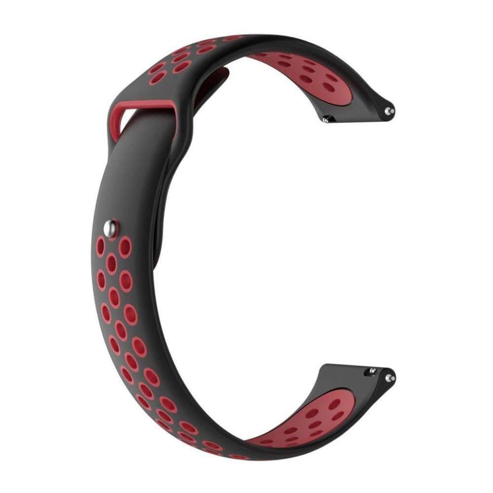 Huami Amazfit to-tone silikone urrem - Sort / Rød