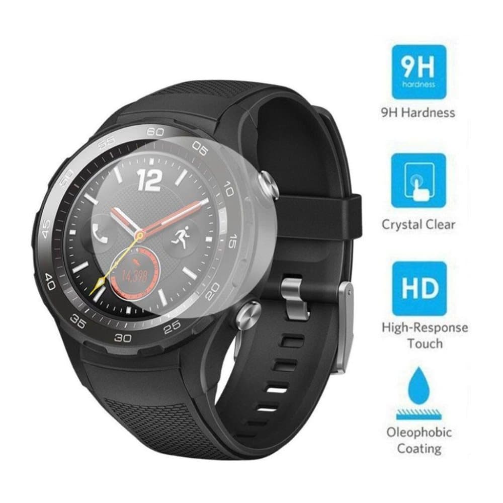 Huawei Watch 2 Pro beskyttelsesfilm i hærdet glas med runde