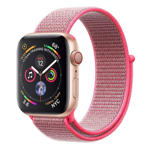 Apple Watch 4 (44 mm) nylonrannekoru - Hot Pink
