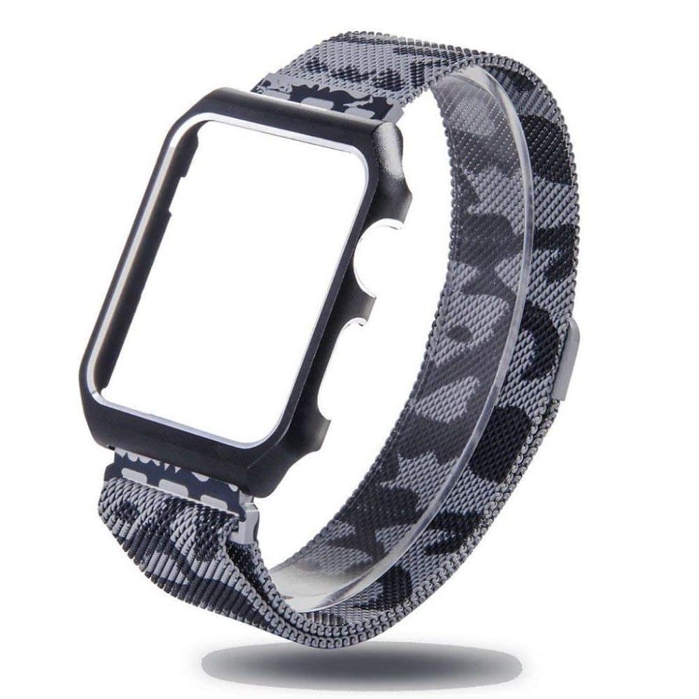 Apple Watch 42mm milanese rostfritt stål armband med skyddsr