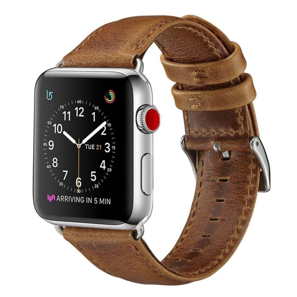 Crazy Horse Apple Watch Series 4 44mm cowhide leather watch