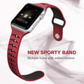Pikkukuva 6 / 11: För Apple Watch 42/44mm  silikon Sport klockarmband