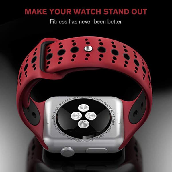 För Apple Watch 42/44mm  silikon Sport klockarmband