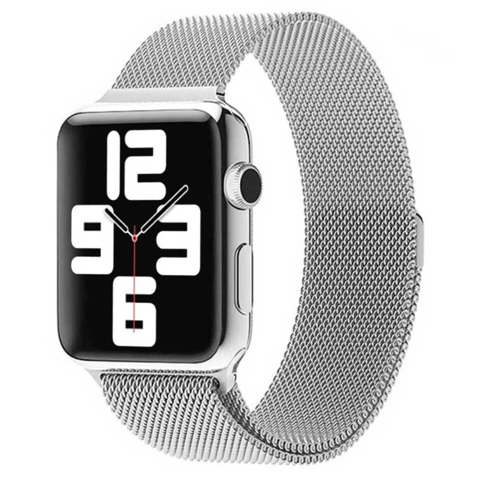 Klockarmband för Apple Watch 1/2/3/4/5 Milanese Mesh 38/40 Silver