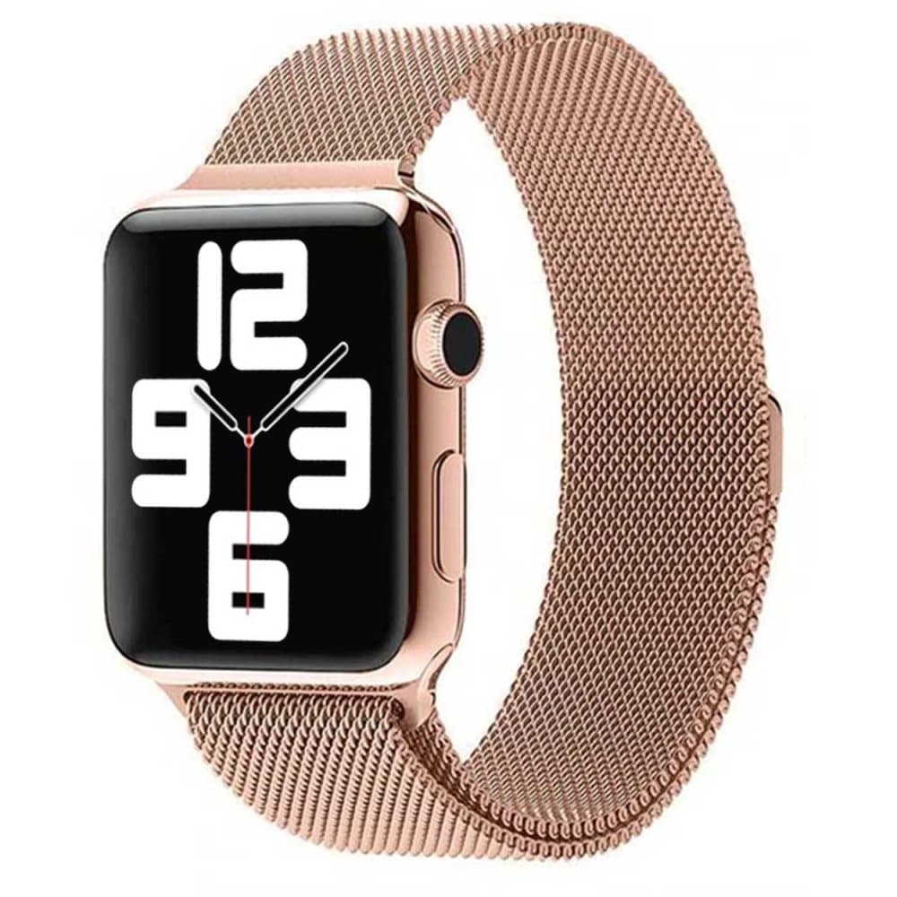 Klockarmband för Apple Watch 1/2/3/4/5 Milanese Mesh 42/44 Rose