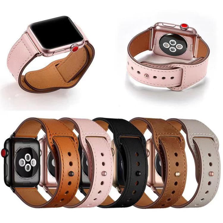 Äkta läder armband till Apple Watch 42/44mm