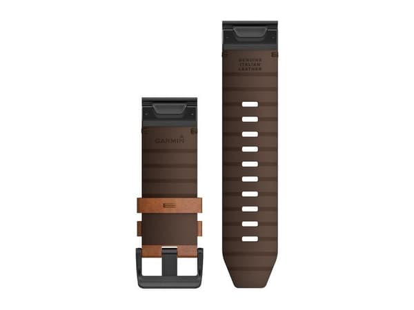 Garmin QuickFit - Klokkestropp for smart armbåndsur - kastanje - for fenix 6X Pro, Pro Solar, Sapphire; Tactix Delta, Delta - Solar Edition