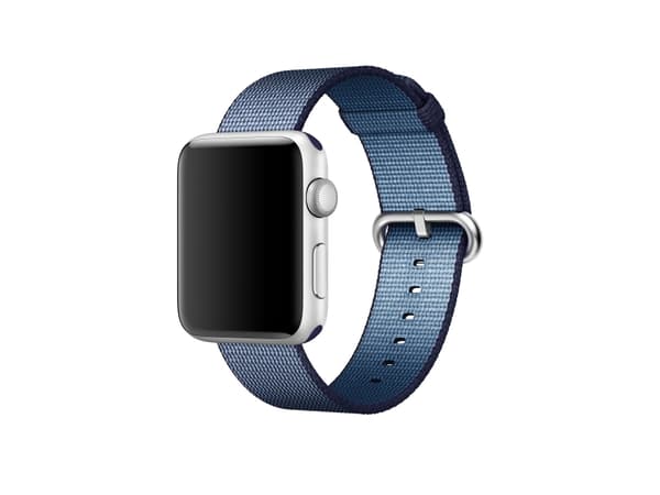 Apple Woven Nylon Band - Urrem til Apple Watch - 145 - 215 mm - midnatsblå - 42 mm / 44 mm