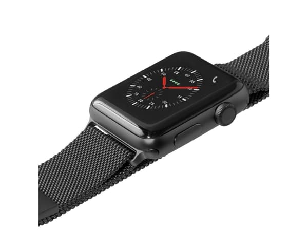 LAUT Steel Loop, Strop / Belte, Smartklokke, Sort, Apple, Apple Watch 42/44/45/49 mm, Rustfritt stål