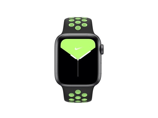 Apple 40mm Nike Sport Band - KlocKräm för smart klocka - storlek S/M och M/L - svart/kalkblast - för Watch Hermès Series 7, Hermès Series 9, Nike Ser