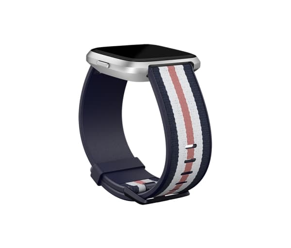 Fitbit FB166WBNVPKL, ranneke, älykello, laivastonsininen, vaaleanpunainen, Fitbit, Versa/Versa Lite, fluoroelastomeeri